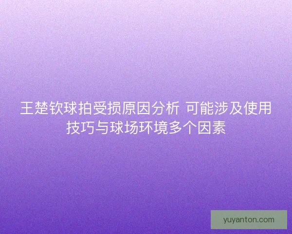 王楚钦球拍受损原因分析 可能涉及使用技巧与球场环境多个因素 王楚钦球拍受损原因分析 可能涉及使用技巧与球场环境多个因素